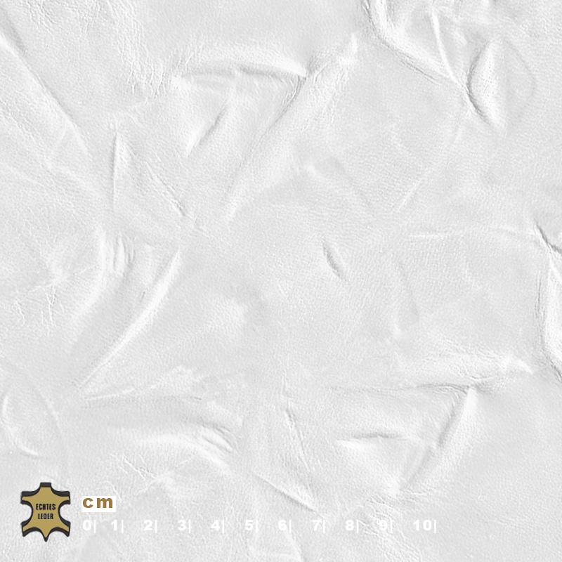 Design-Leder | Faltenoptik (Lederprägung Crumble) white
