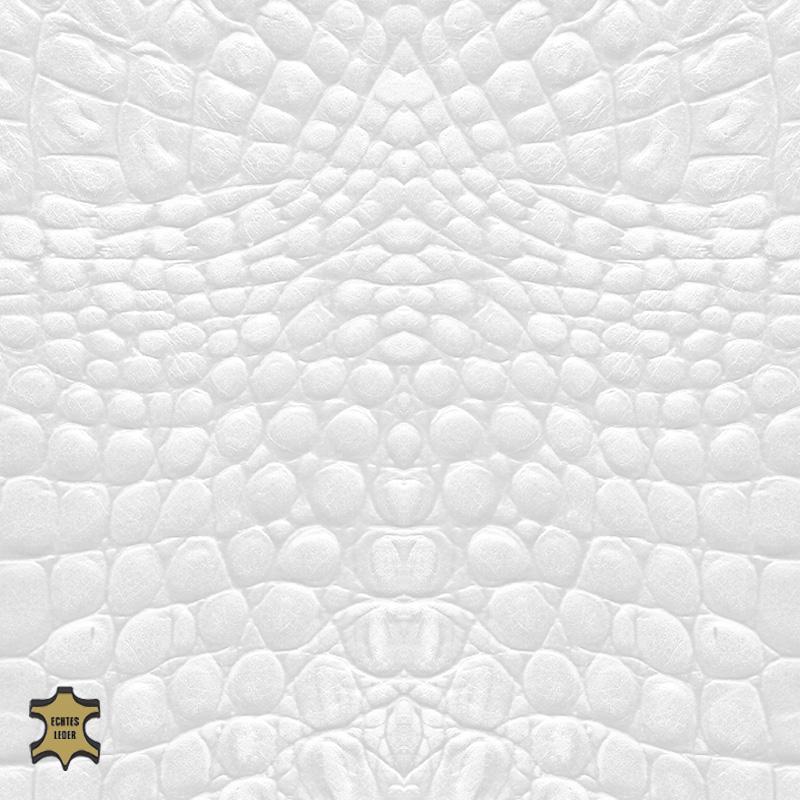 Design-Leder | Cayman Optik (Lederprägung Cayman Two) white