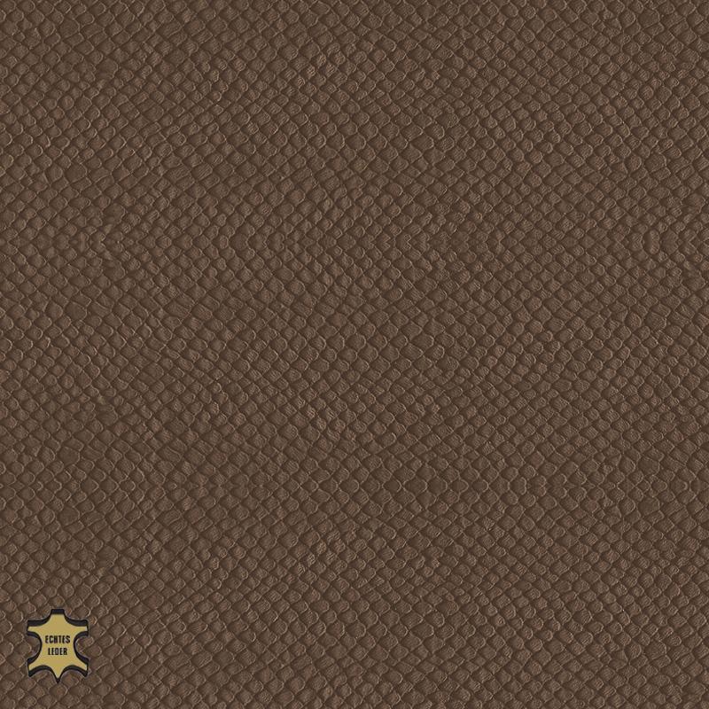 Design-Leder | Schlangenoptik (Lederprägung Snake) coffee brown