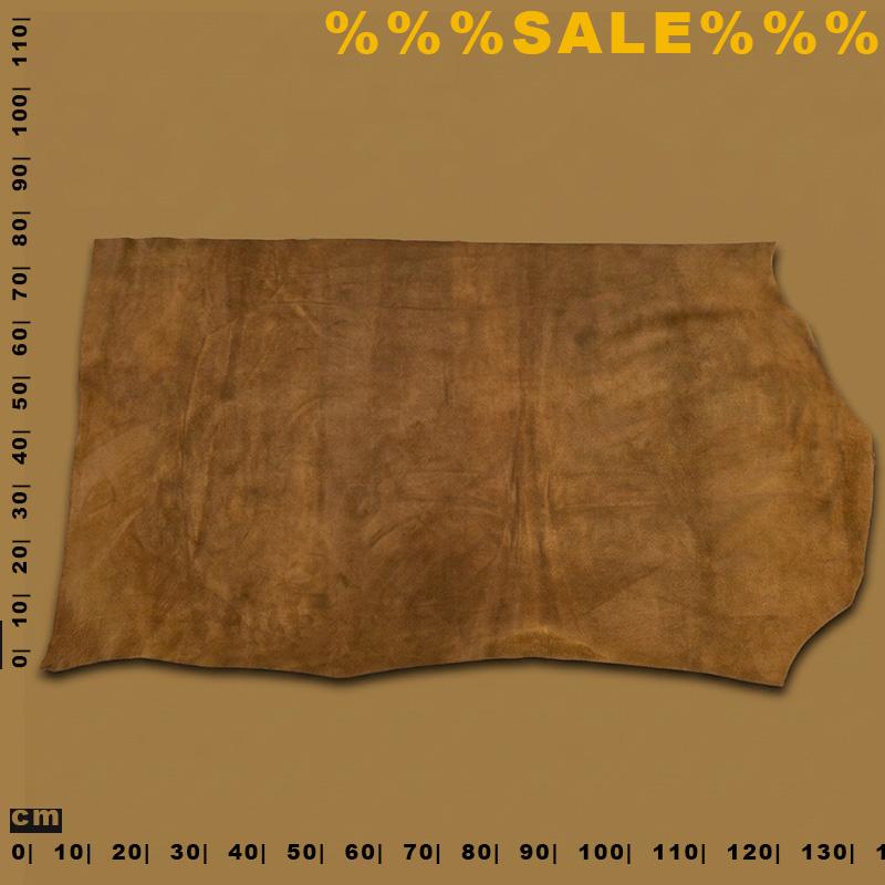 High End Velourleder in der Farbe chestnut-braun, Reststück, ca.1 m²