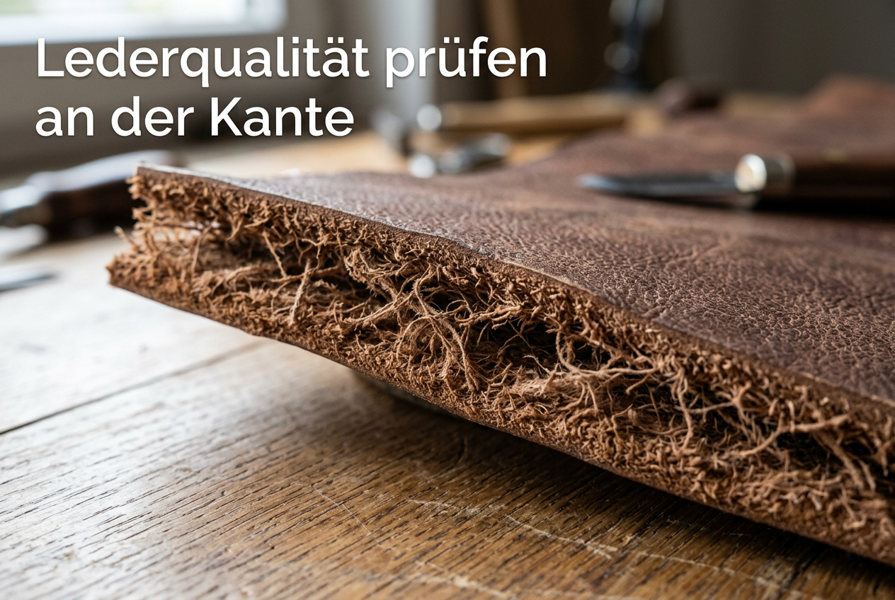 Beweisstück Fasergewebe Rückseite von echtem Leder mit Fasern