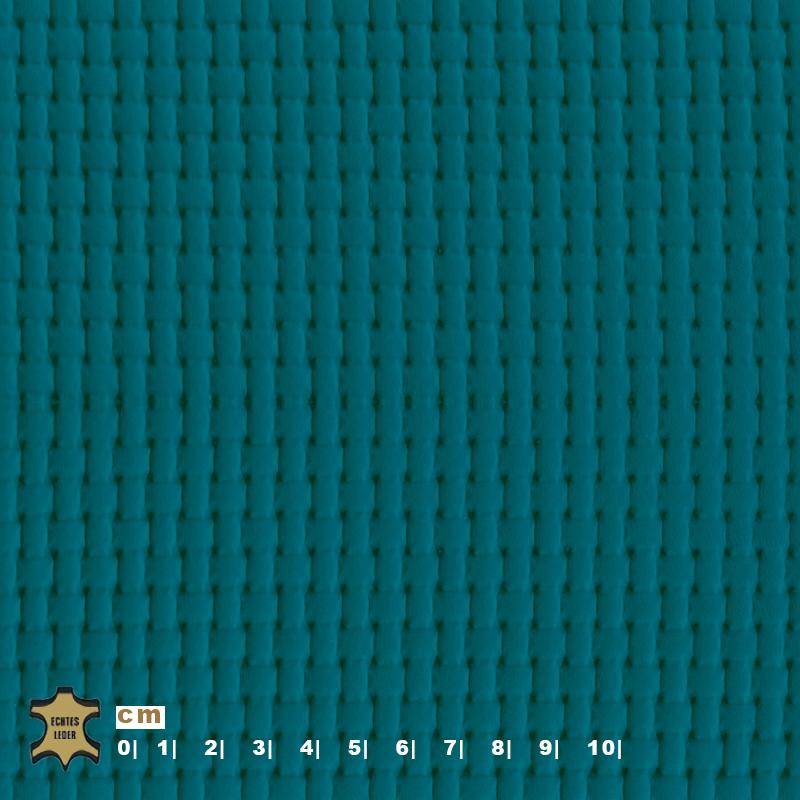 Design-Leder | Flecht-Intrecciato Optik turquoise blue