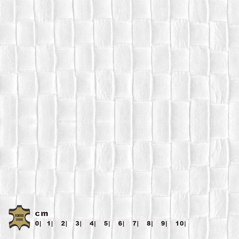 Design-Leder | Flechtoptik (Lederprägung Basket) white