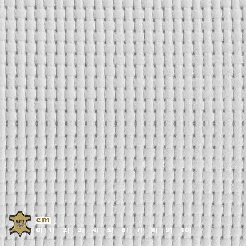 Design-Leder | Flecht-Intrecciato Optik white