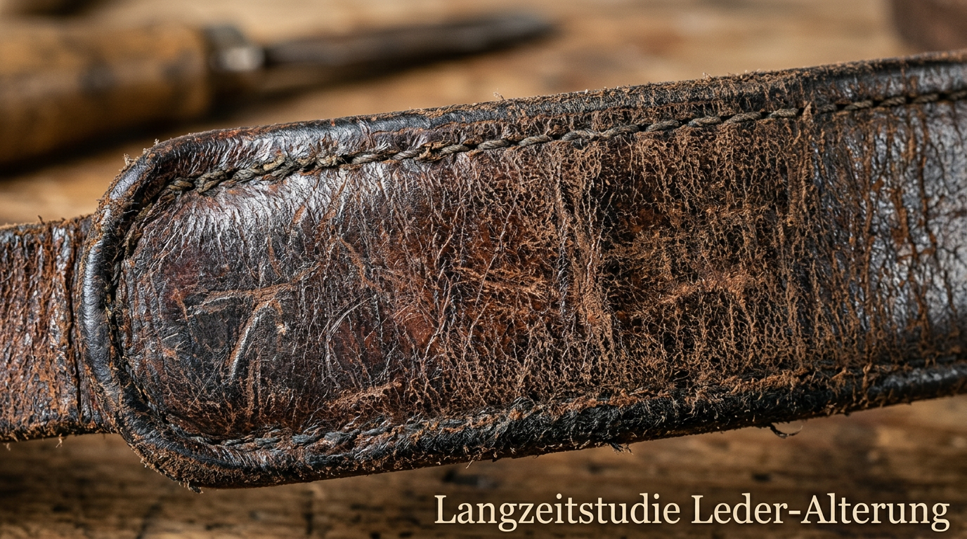 Nahaufnahme Patina auf altem Leder