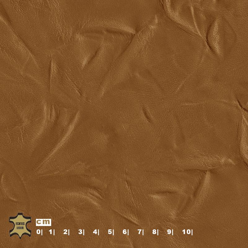 Design-Leder | Faltenoptik (Lederprägung Crumble) golden brown