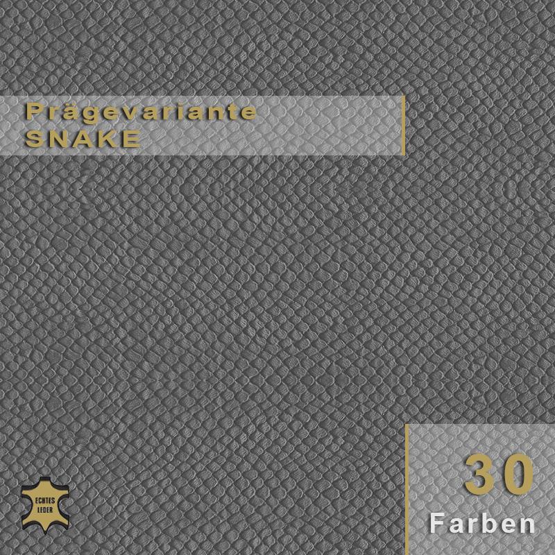 Design-Leder in Schlangen-Optik für exklusive Reptil-Ästhetik bei Mode-Accessoires.